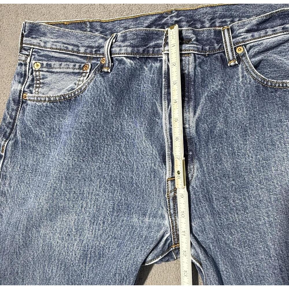 Levi's 501 XX Jeans Mens 36x34 Distressed Blue Denim Straight Leg Button Fly - Picture 6 of 13
